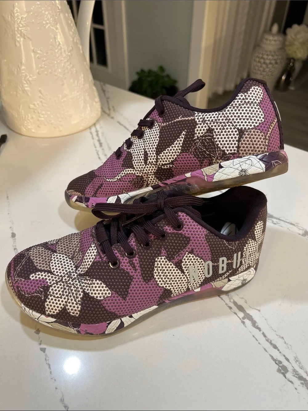 NOBULL Purple Floral Pattern Women’s Athletic Shoes size W8